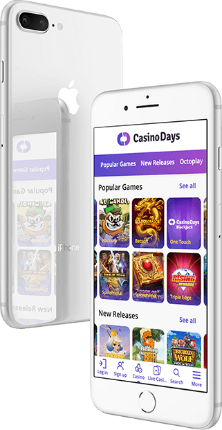 The CasinoDays mobile version is basically an HTML5-based website that you can launch on your mobile device via a browser.